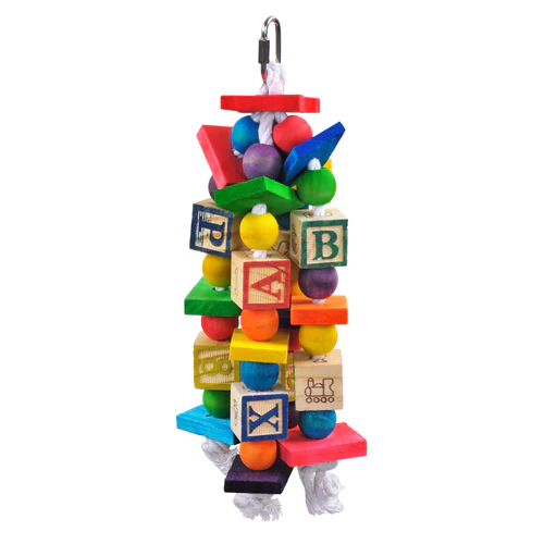 A & E Cages Happy Beaks The ABC Blocks Bird Toy One Size - Image 2