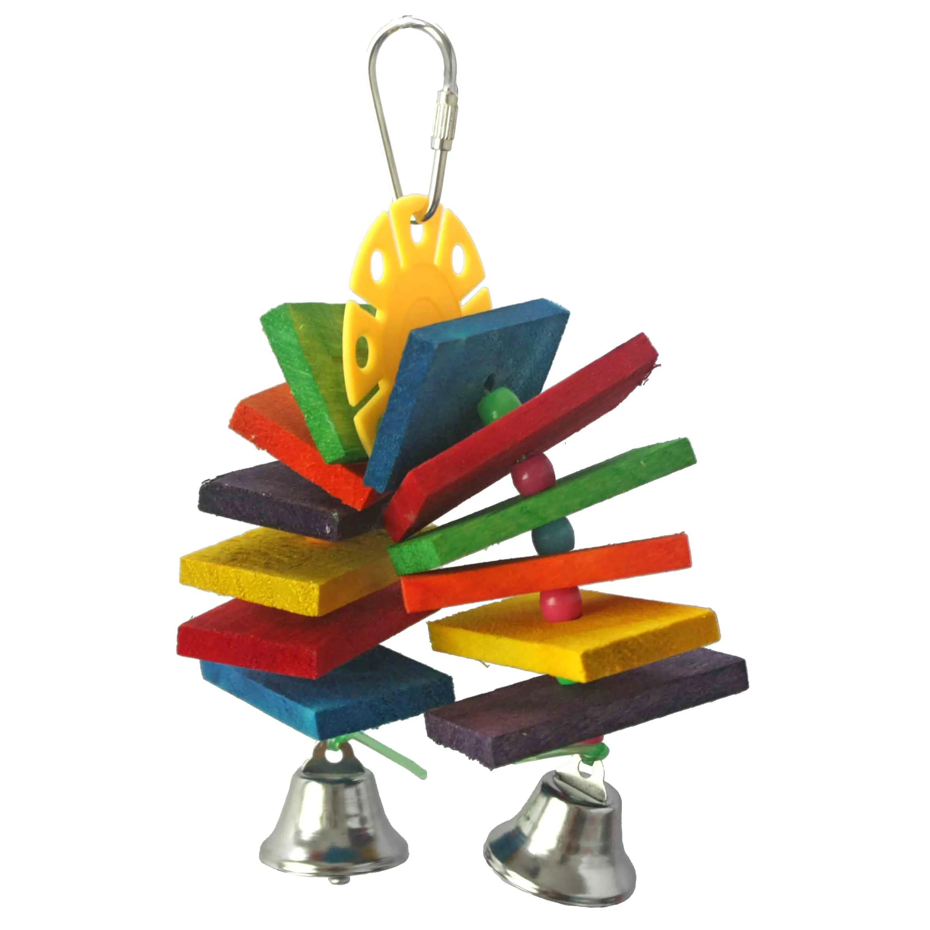 A & E Cages Happy Beaks Rainbow w/Bells Bird Toy