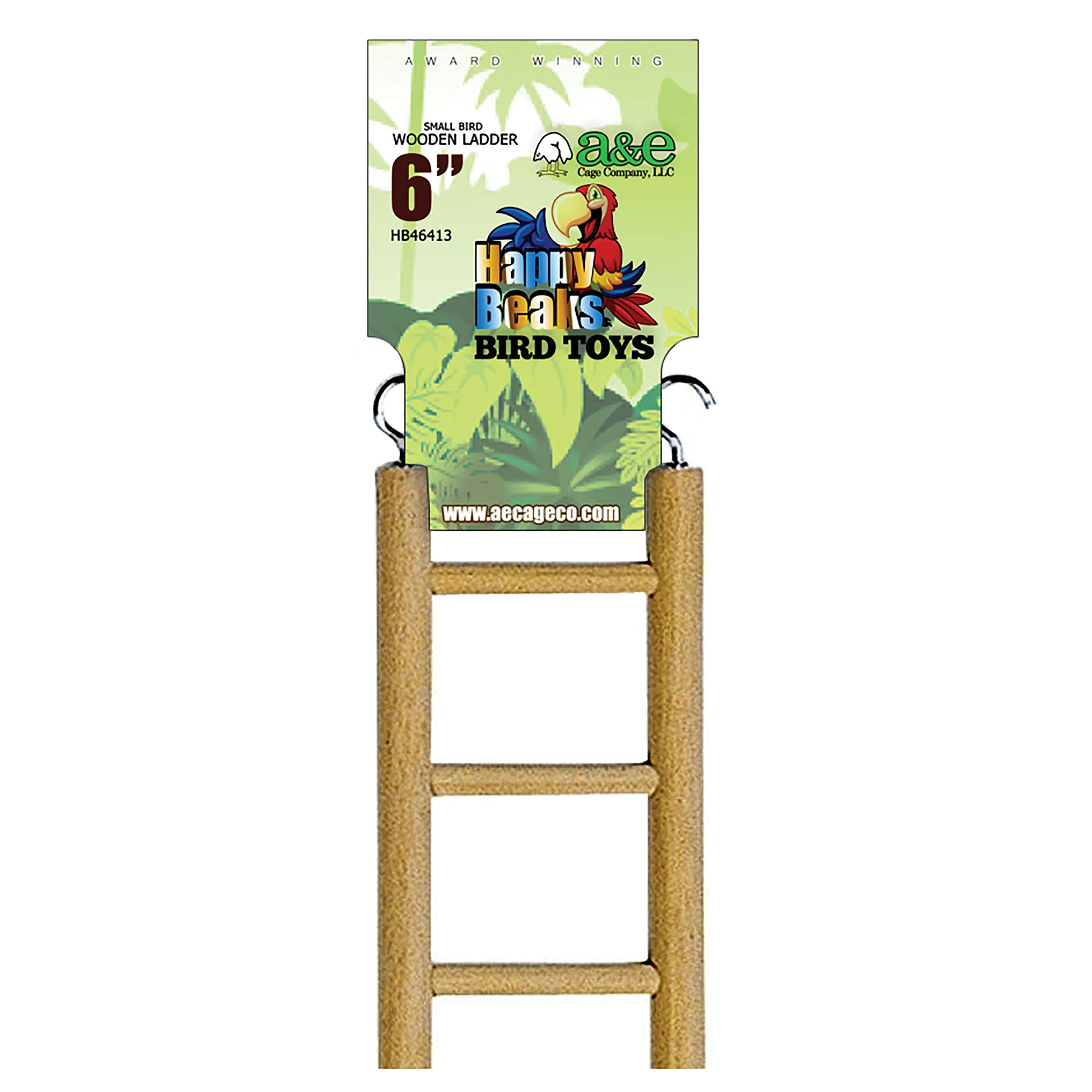 A & E Cages Happy Beaks Small Ladder Bird Toy 6 in