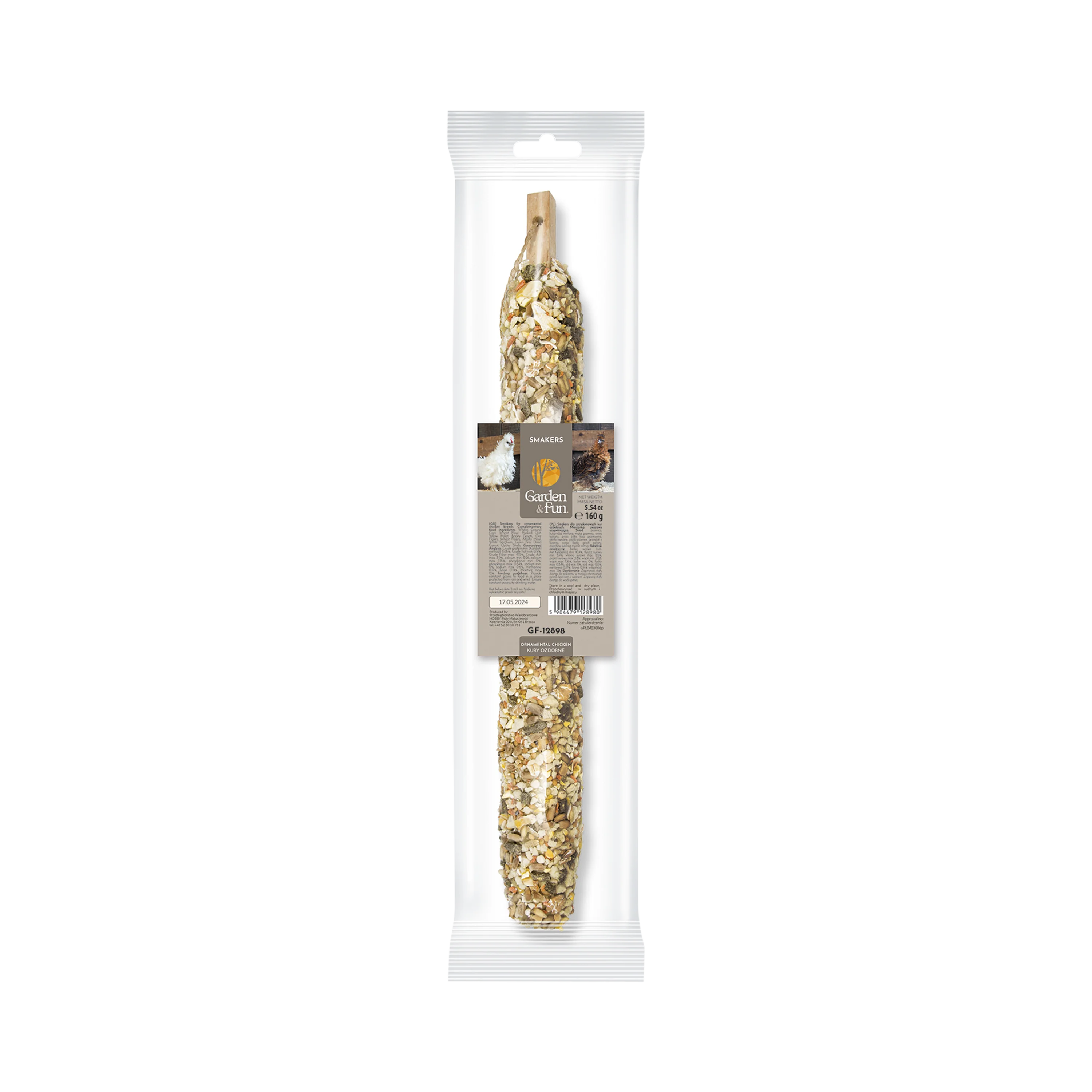 A & E Cages Smakers Garden & Fun Treat Stick for Ornamental Chickens 10ea/X-Large, 5.54 oz