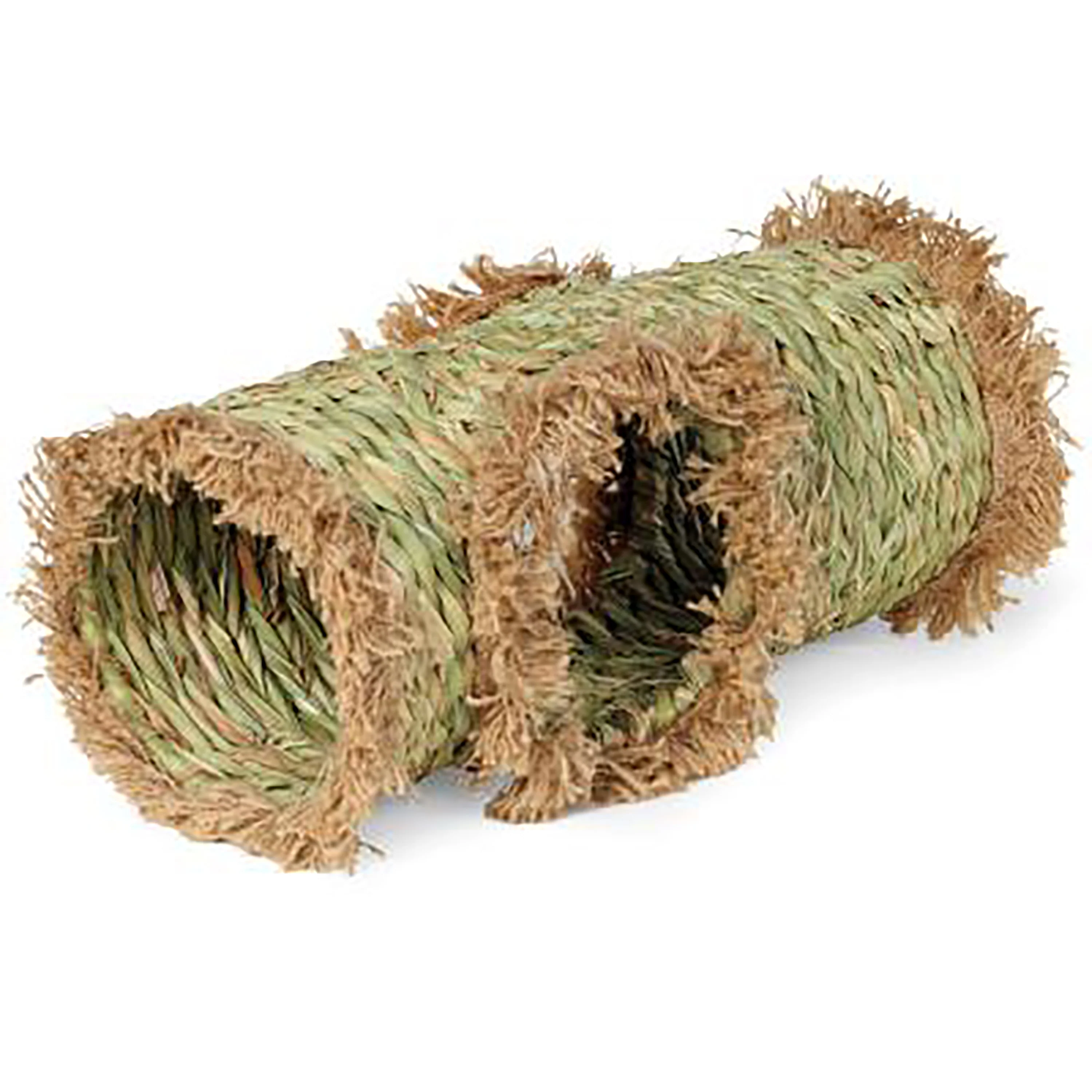A & E Cages Small Animal Multi-Hole Grass Play Hut Natural Large