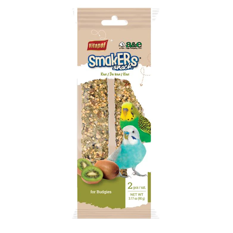 A & E Cages Vitapol Smakers Snack Kiwi Budgies Treat Sticks 2 pk