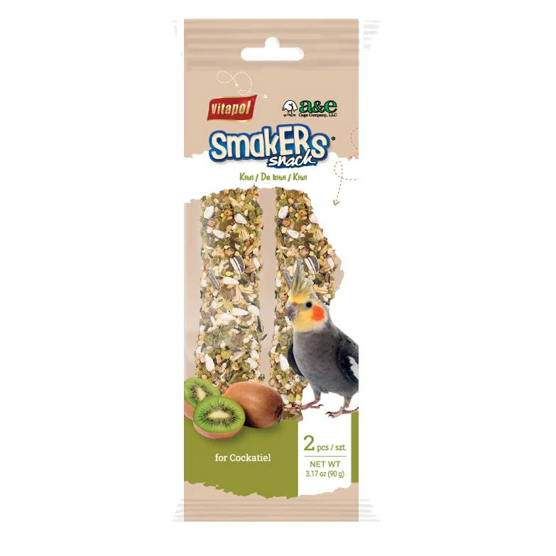 A & E Cages Vitapol Smakers Snack Kiwi Cockatiel Treat Sticks 2 pk