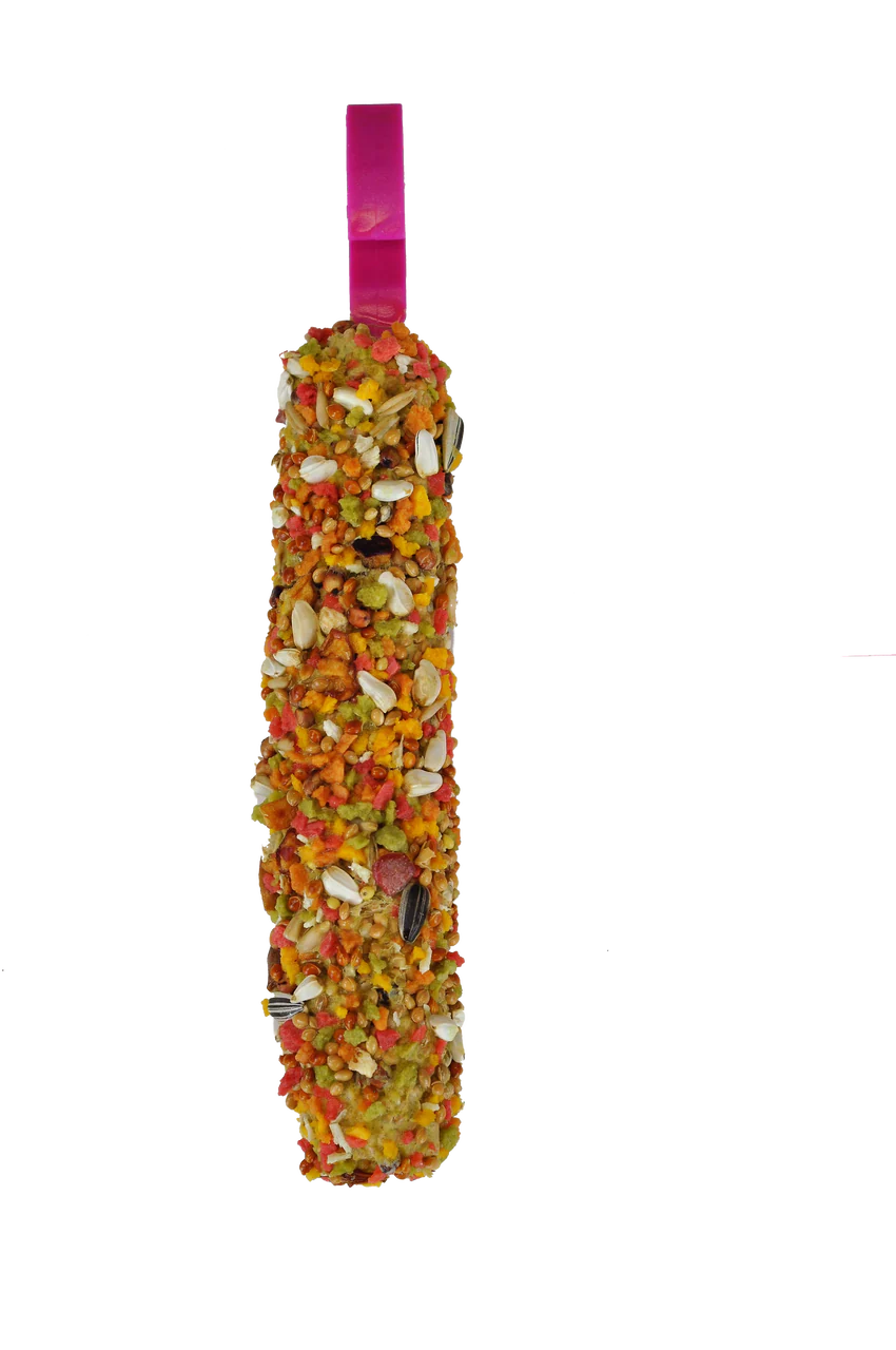A & E Cages Smakers Snack Fruit Treat Stick Display for Cockatiels 12 Count