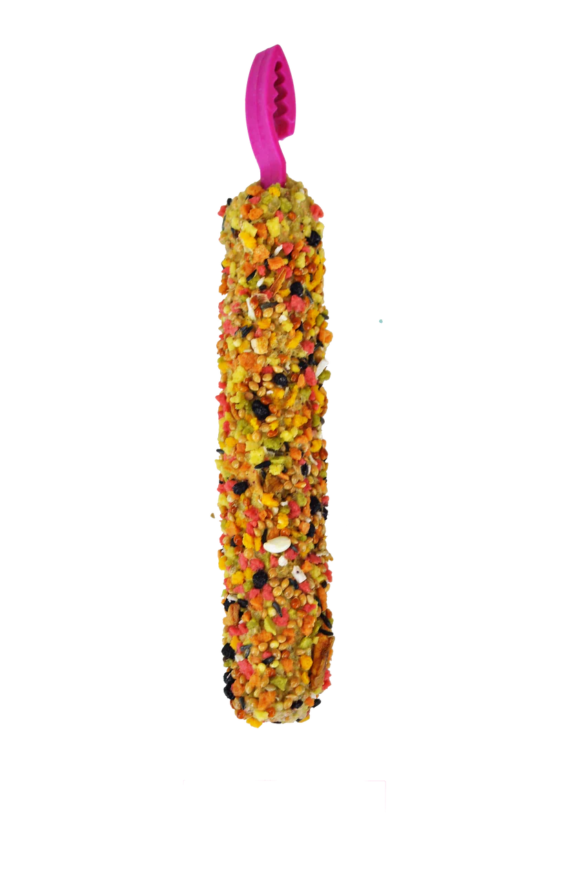 A & E Cages Smakers Snack Fruit Treat Stick Display for Parakeets 12 Count