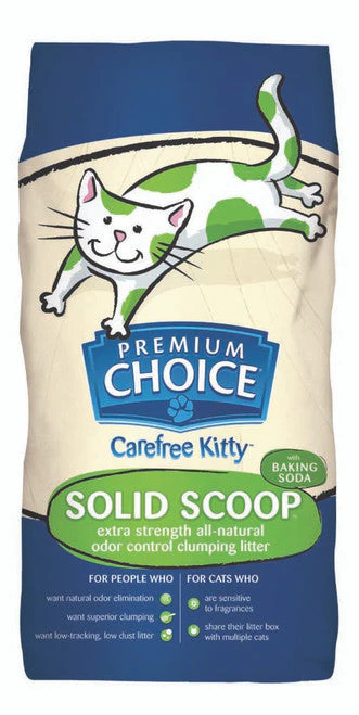 Premium Choice Litter Carefree Kitty Unscented with Baking Soda Scoop Cat Litter 25 lb - Image 2