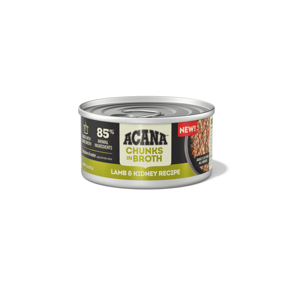 Acana Chunks in Broth Canned Cat Food Lamb & Kidney 24ea/3 oz