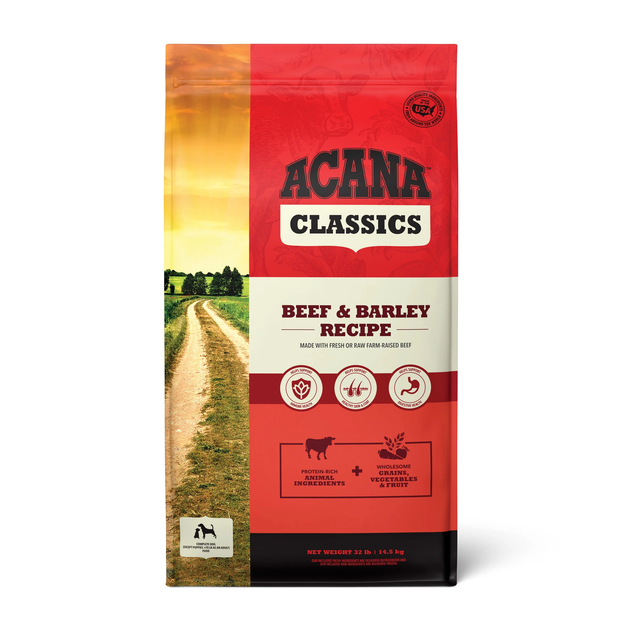 Acana Classics Dry Dog Food Beef & Barley 32 lb