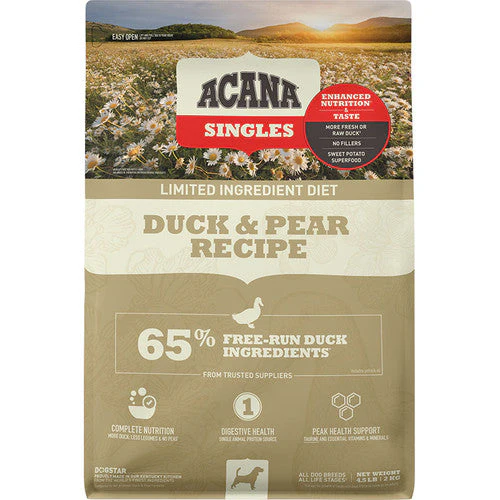 Acana Dog Grain Free Singles Duck & Pear 4.5lb - Image 2