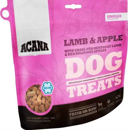 Acana Singles Grain Free Limited Ingredient Diet Lamb And Apple Formula Dog Treats-1.25-oz-{L+x} - Image 2