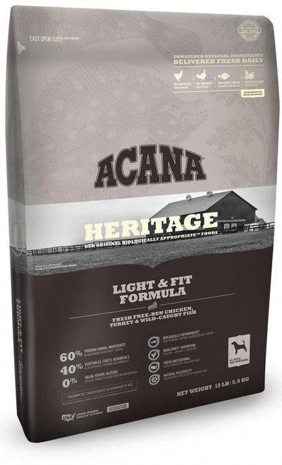 Acana Heritage Light and Fit Formula Grain Free Dry Dog Food-25-lb-{L+x} - Image 2
