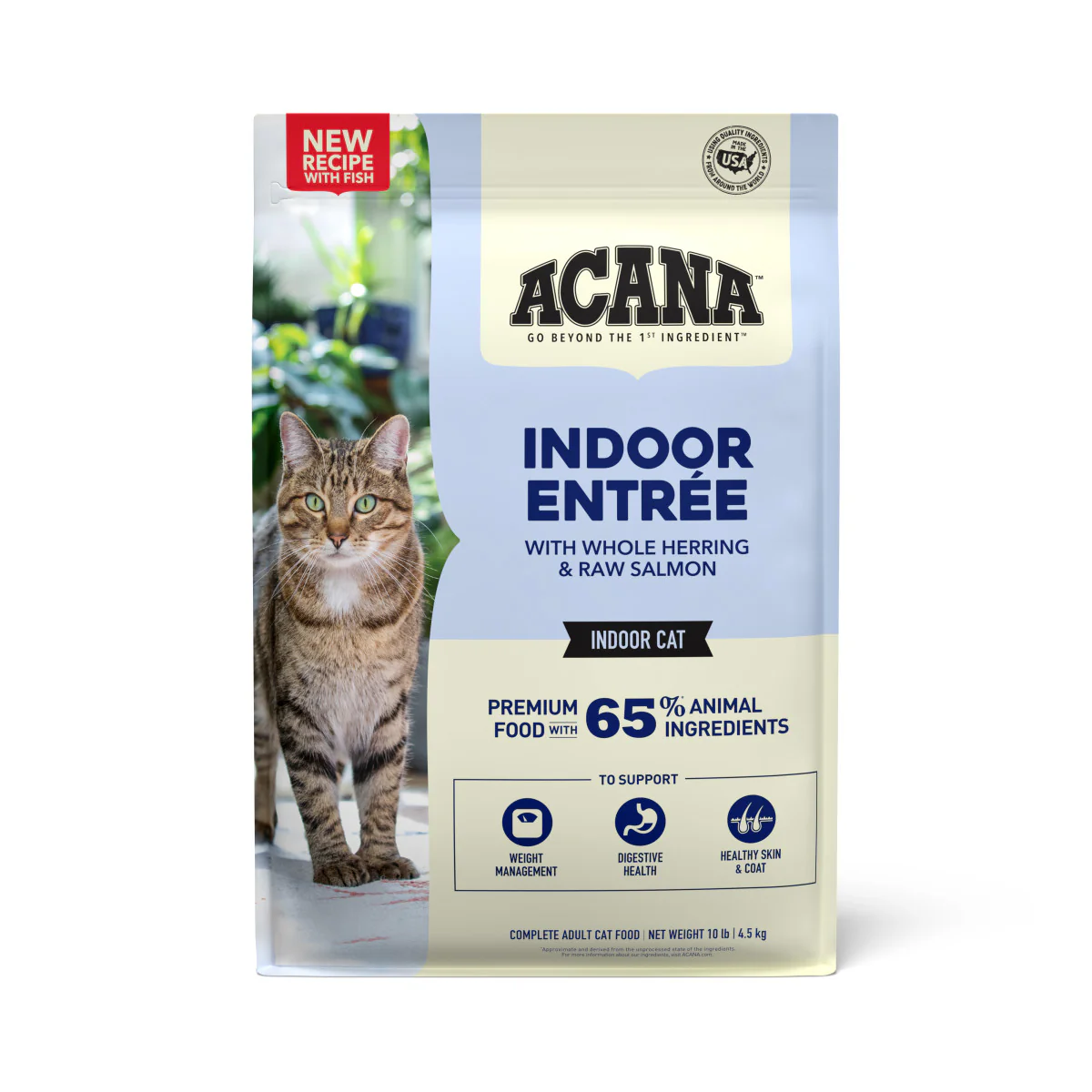 Acana Indoor Dry Cat Food Whole Herring & Raw Salmon 10 lb