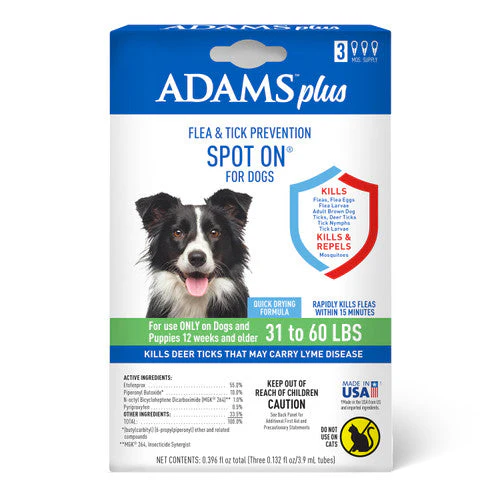 Adams Plus Flea & Tick Prevention Spot On for Dogs, Large Dogs 31 to 60 lbs - Image 2