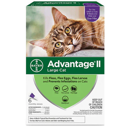 Advantage Ii Cat Large Cat 9+lb Purple 6 Pack - Image 2