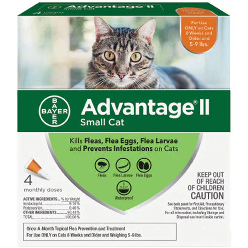 Advantage Ii Cat Small Cat 5-9lb Orange 4 Pack - Image 2