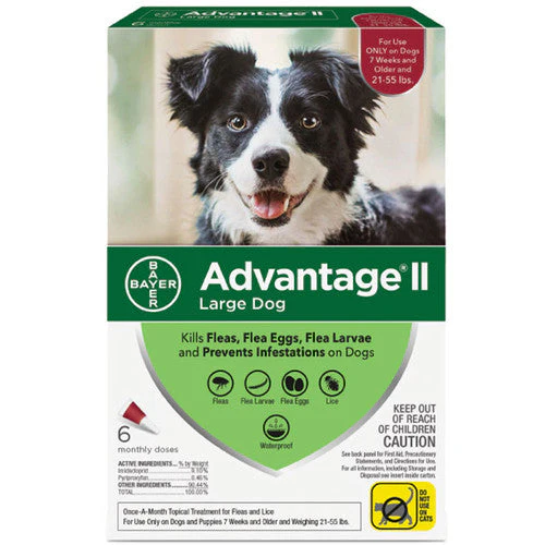 Advantage Ii Dog Large 21-55lb Red 6 Pack - Image 2