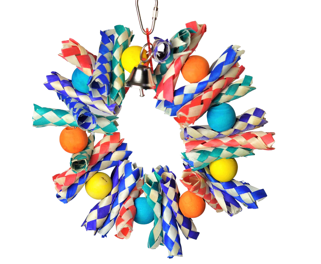 A & E Cages Made in America Fiesta Wreath Bird Toy SM 9in X 7in X 2in