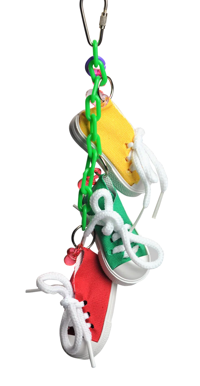 A & E Cages Made in America Sneakers on a Line Bird Toy
