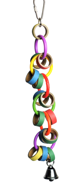 A & E Cages Made in America Bagels and Bell Bird Toy - Image 2
