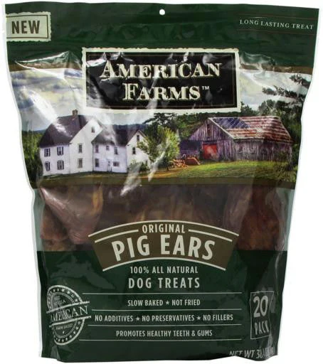 American Farms Pig Ear Bagged - Natural - 38.4 oz. Bagged {L+1} 481016 - Image 2