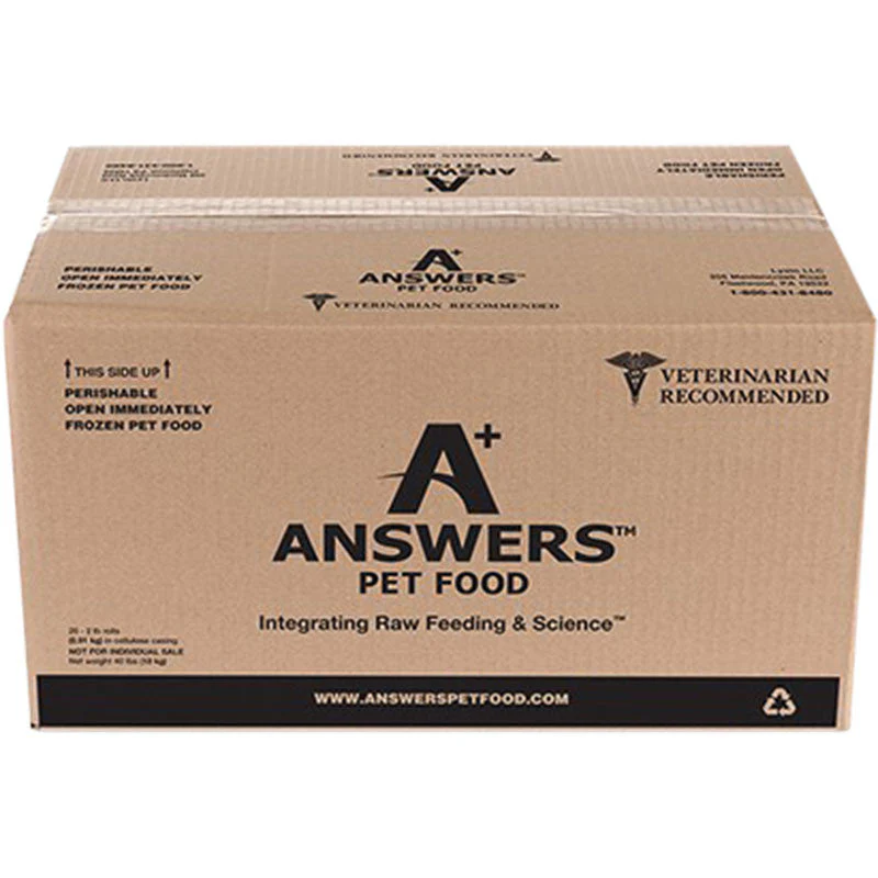 Answers Dog Frozen Details Patties Chicken 20lb Bulk (D)