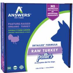 Answers Dog Frozen Turkey 8oz Patties SD-5 {L-x}