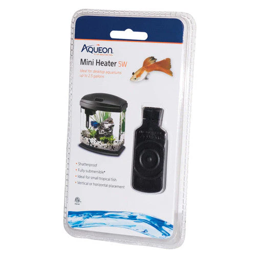 Aqueon Submersible Aquatic Flat Heater Mini Up to 2.5 Gallons, Black, 5 Watts - Image 2