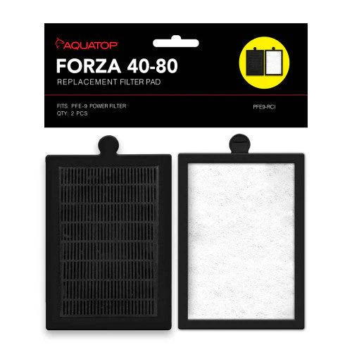 Aquatop FORZA Replacement Filter Inserts with Premium Activated Carbon 40-80 Black, White 2 Pack - Image 2