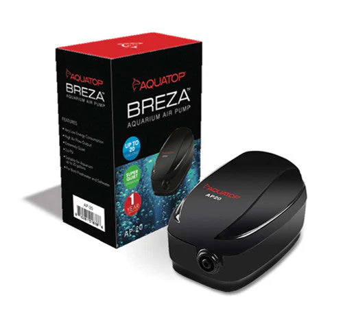 Aquatop BREZA AP-20 Aquarium Air Pump Up to 20gal Black - Image 2