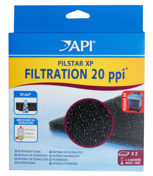 API Filstar Coarse Filtration Foam 20 PPI Black 2 Pack - Image 2
