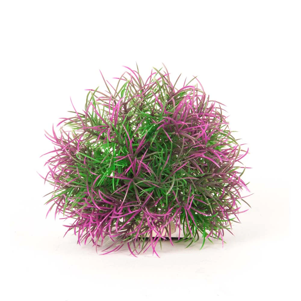 Aquatop Ball Aquarium Plant with Weighted Base Purple, Green 5 in