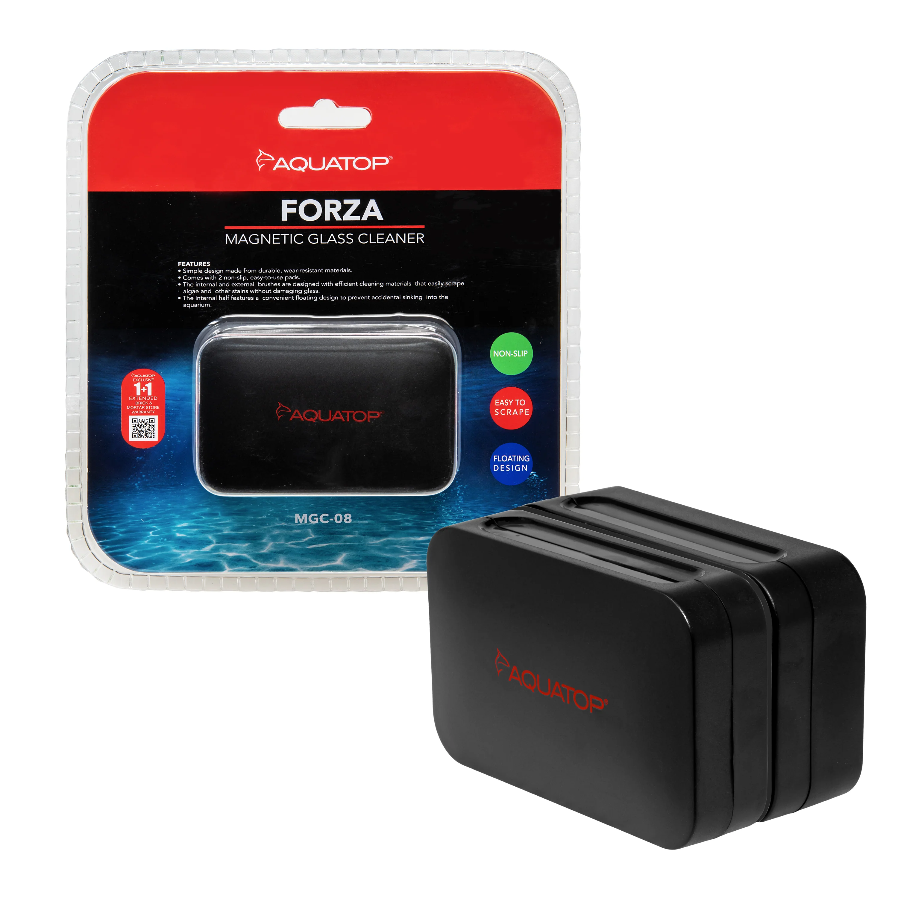 Aquatop Forza Magnetic Glass Cleaner For Glass 5/16-3/8 in