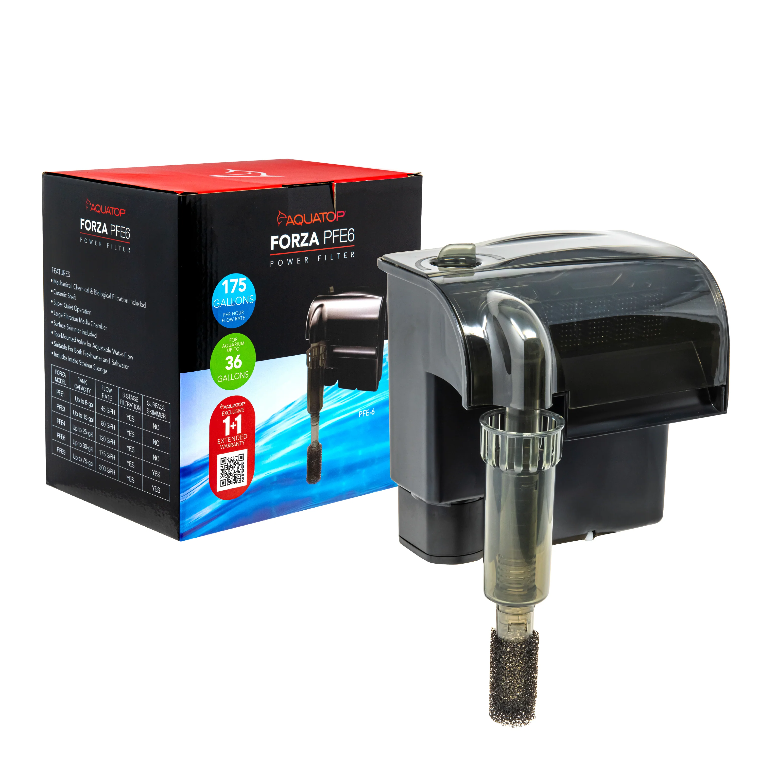 Aquatop Forza Power Filter w/Surface Skimmer 175 GPH