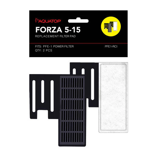 Aquatop FORZA Replacement Filter Inserts with Premium Activated Carbon 5-15 Black, White 2 Pack (D) - Image 2