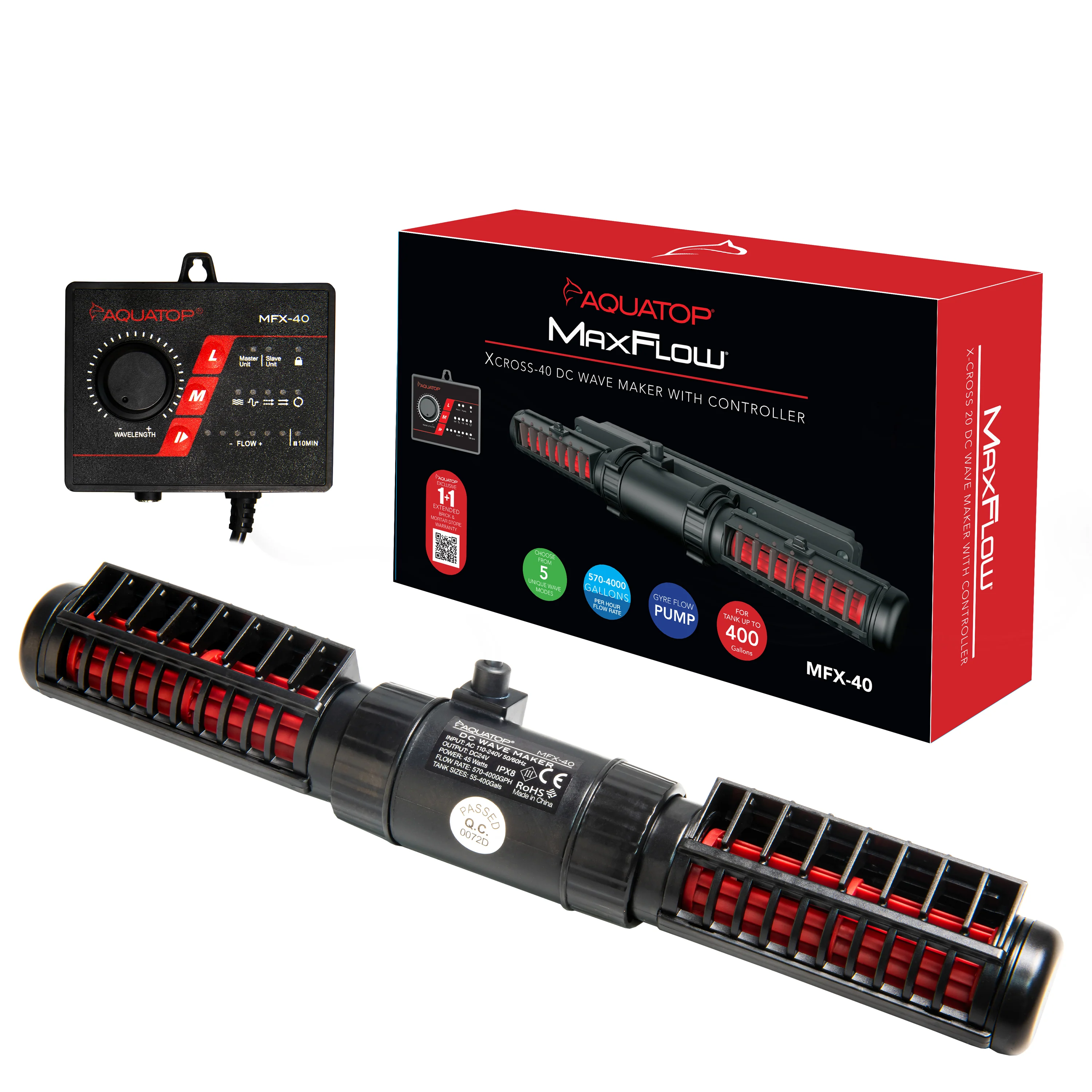 Aquatop MaxFlow X-Cross 4K Cross Current DC Pump w/Controller 3960 GPH