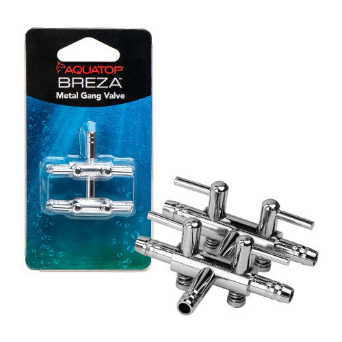 Aquatop BREZA Metal Gang Valve 4-Way Silver - Image 2