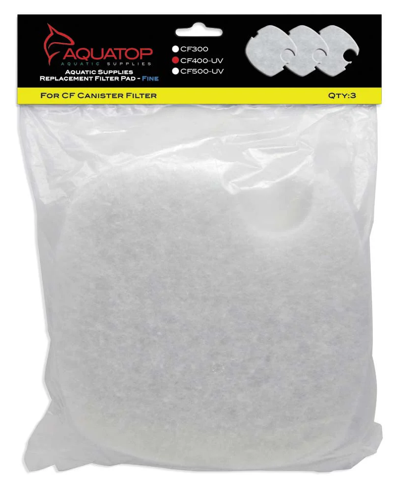 Aquatop Replacement Filter Sponge for CF Series Filters For CF-400UV White 3 Pack (D)