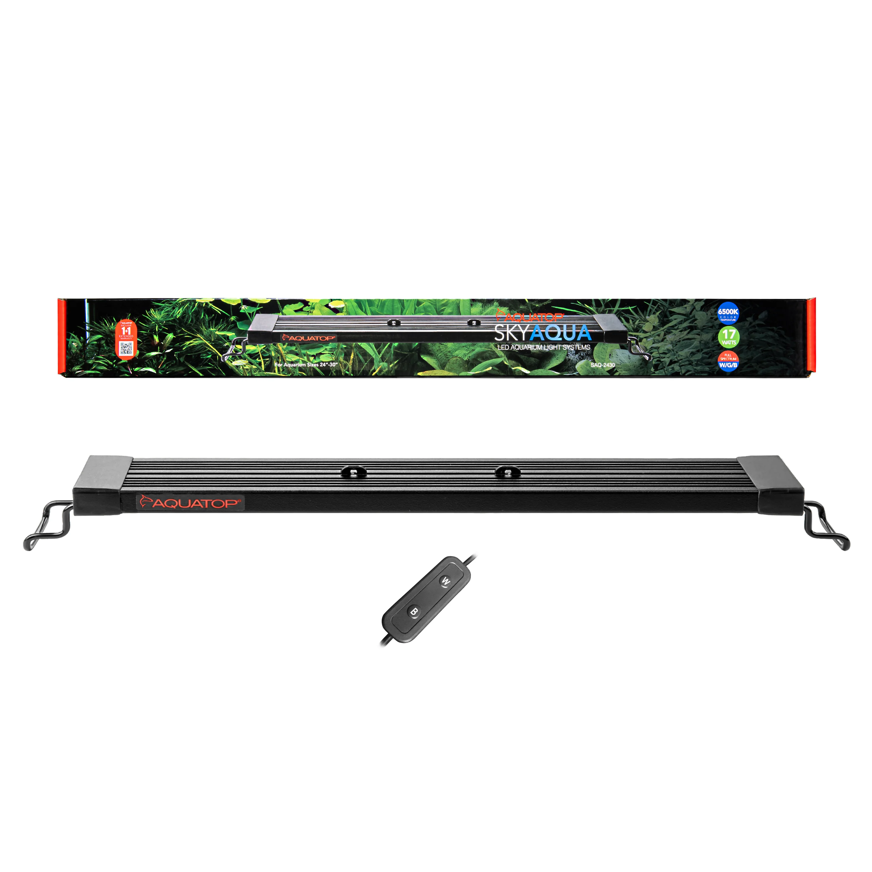 Aquatop SkyAqua LED Aquarium Light Fixture 6500K 21 W, 24-30 in