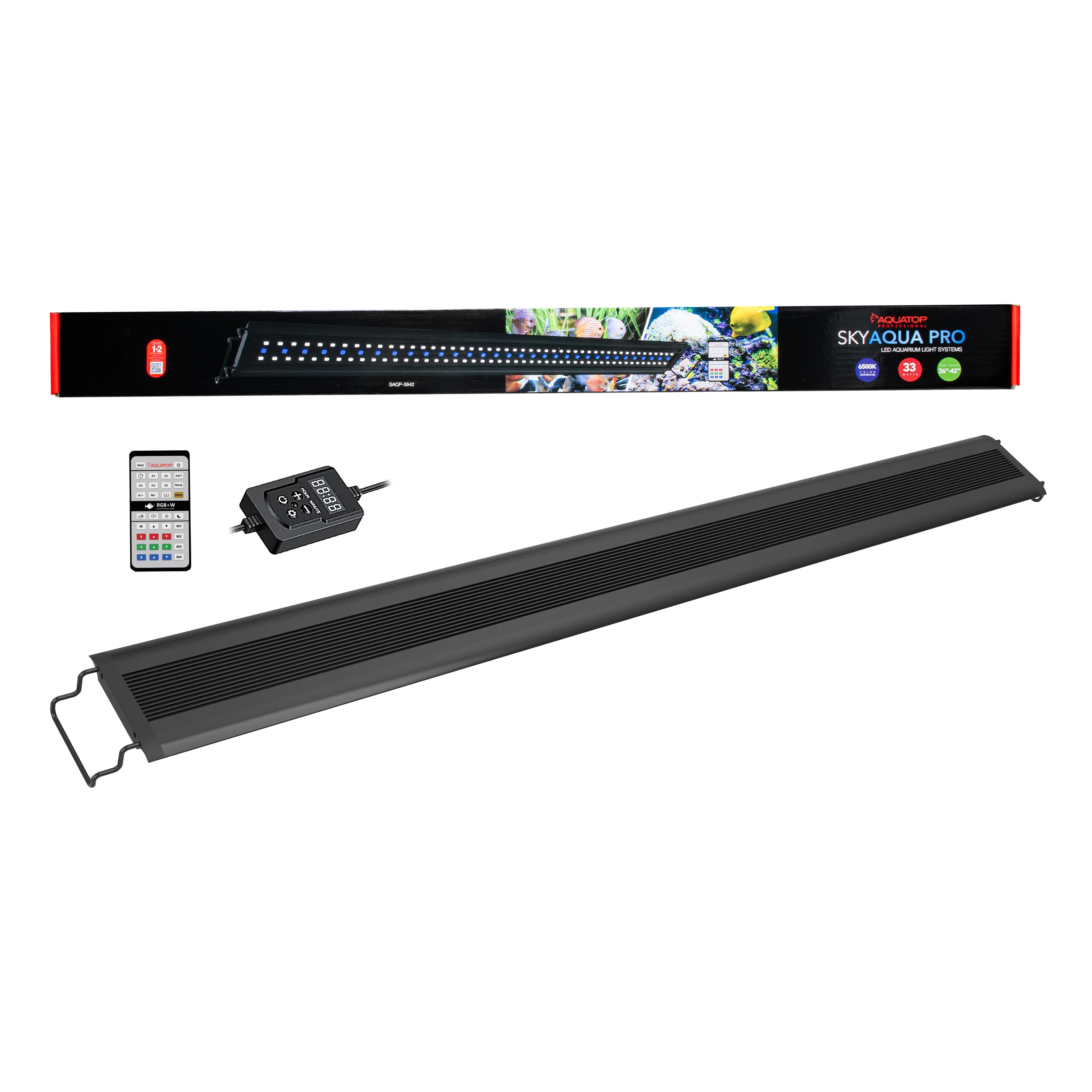 Aquatop SkyAqua Pro LED Light Fixture with IR Remote 6500K 33 W, 36-42 in