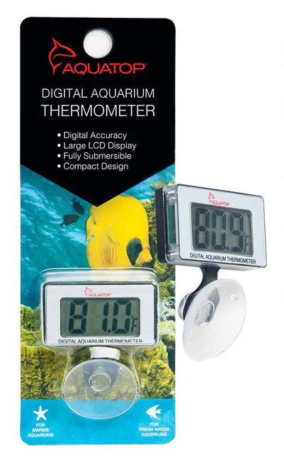 Aquatop Submersible Digital Aquarium Thermometer with Suction Cup Mount White - Image 2