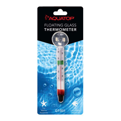 Aquatop Floating Glass Aquarium Thermometer with Suction Cup Mount Clear - Image 2