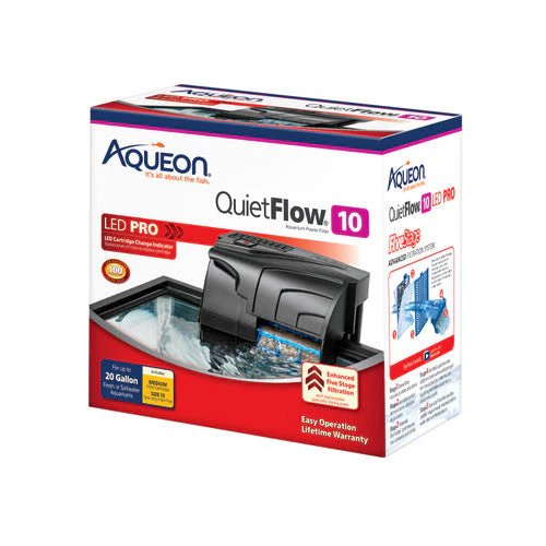 Aqueon QuietFlow LED PRO Aquarium Power Filter, Size 10 - Image 2