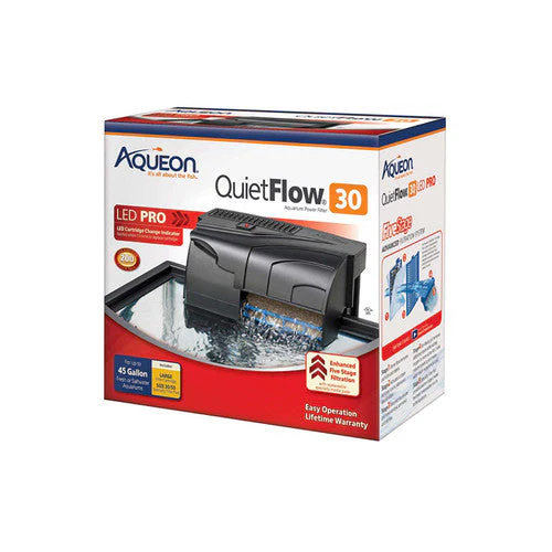 Aqueon QuietFlow LED PRO Aquarium Power Filter, Size 30 - Image 2