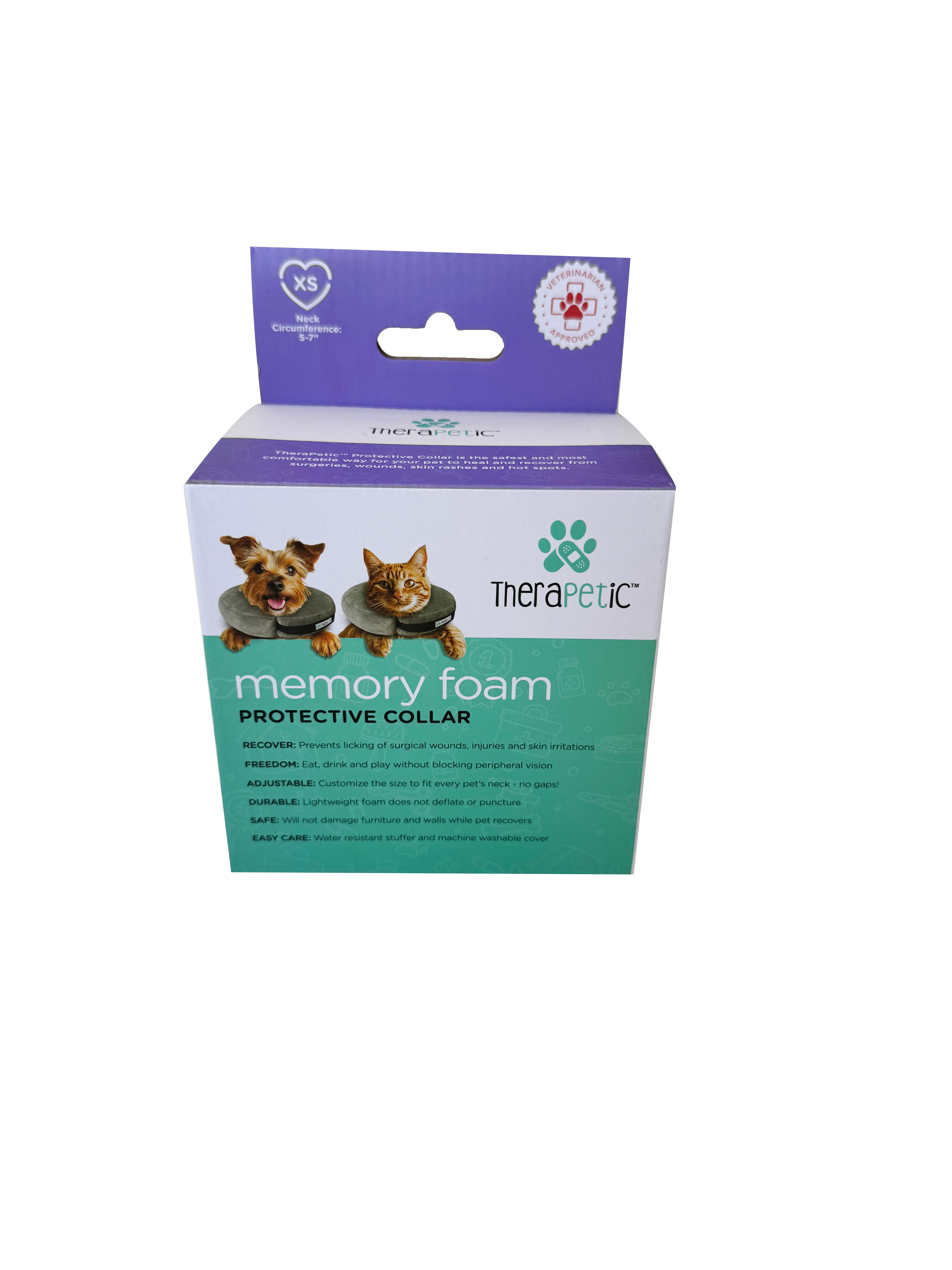 Arlee Pet Products TheraPetic Memory Foam Protective Collar Charcoal 5 - 7 in