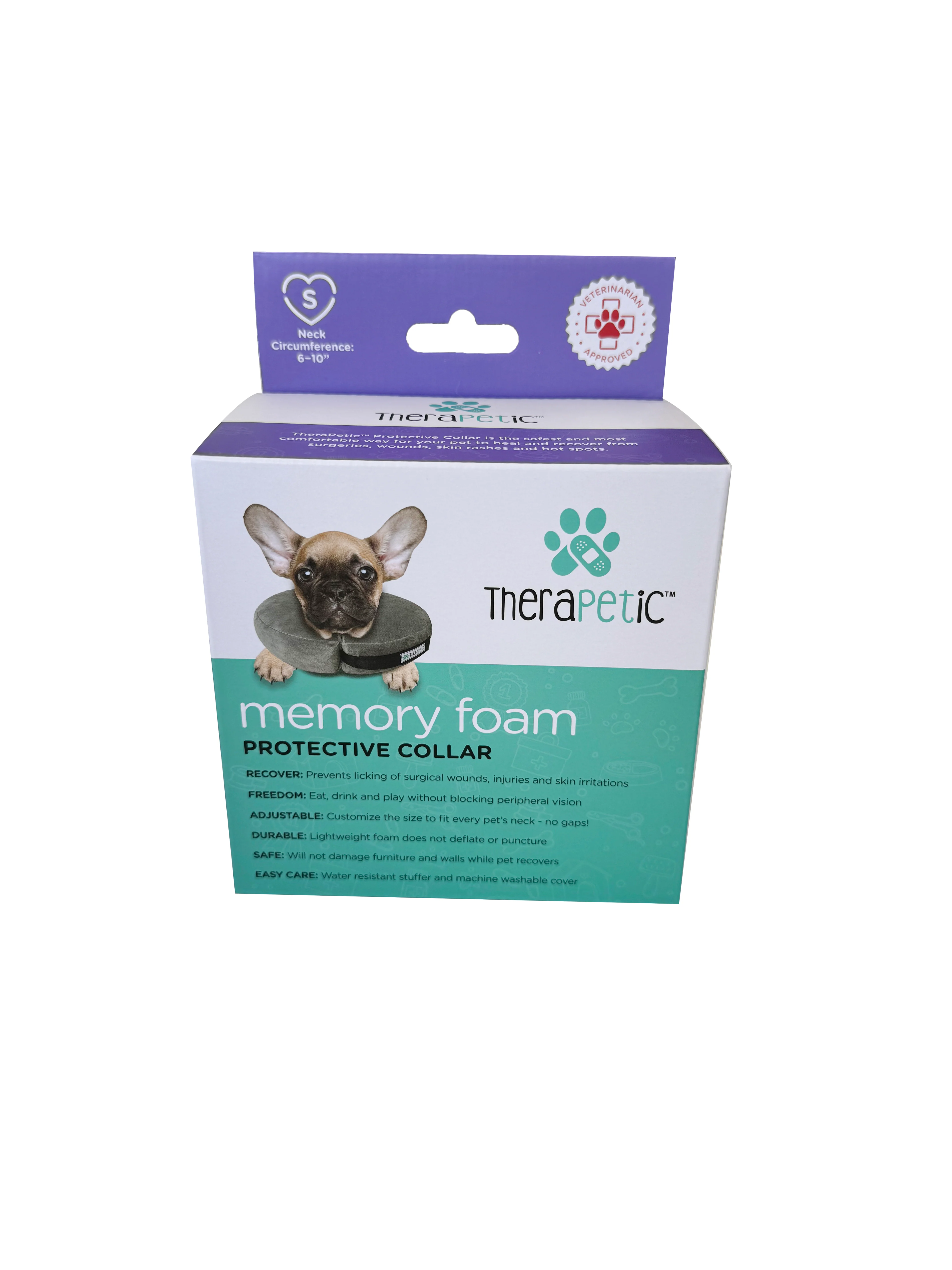 Arlee Pet Products TheraPetic Memory Foam Protective Collar Charcoal 6 - 10 in