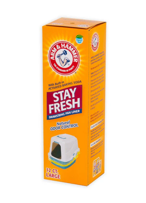 Arm & Hammer Drawstring Liner for Cat Litter Pan Clear 12ct LG - Image 2