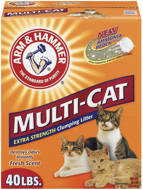 Arm & Hammer Multi-Cat Strength Clumping Cat Litter 40 lb - Image 2