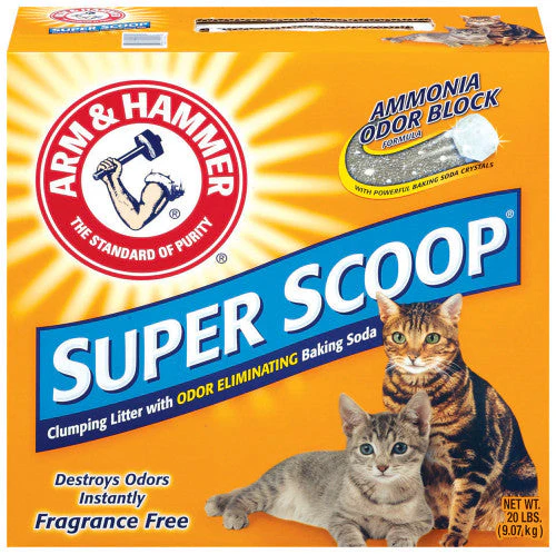 Arm & Hammer Super Scoop Clumping Unscented Cat Litter 20 lb - Image 2