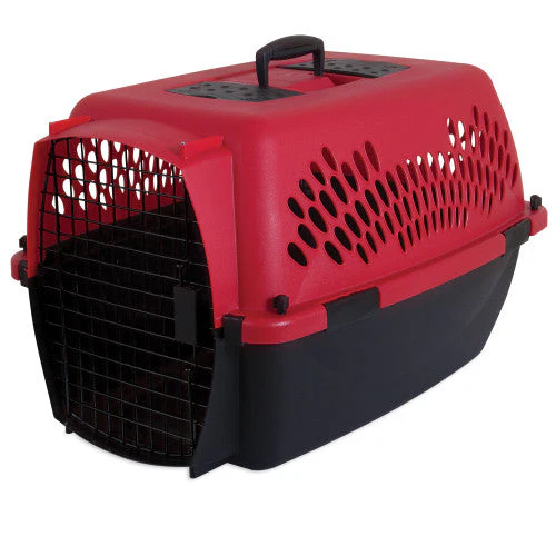 Aspen Fashion Pet Porter Dog Kennel Hard-Sided Deep Red, Black 26 in - Image 2