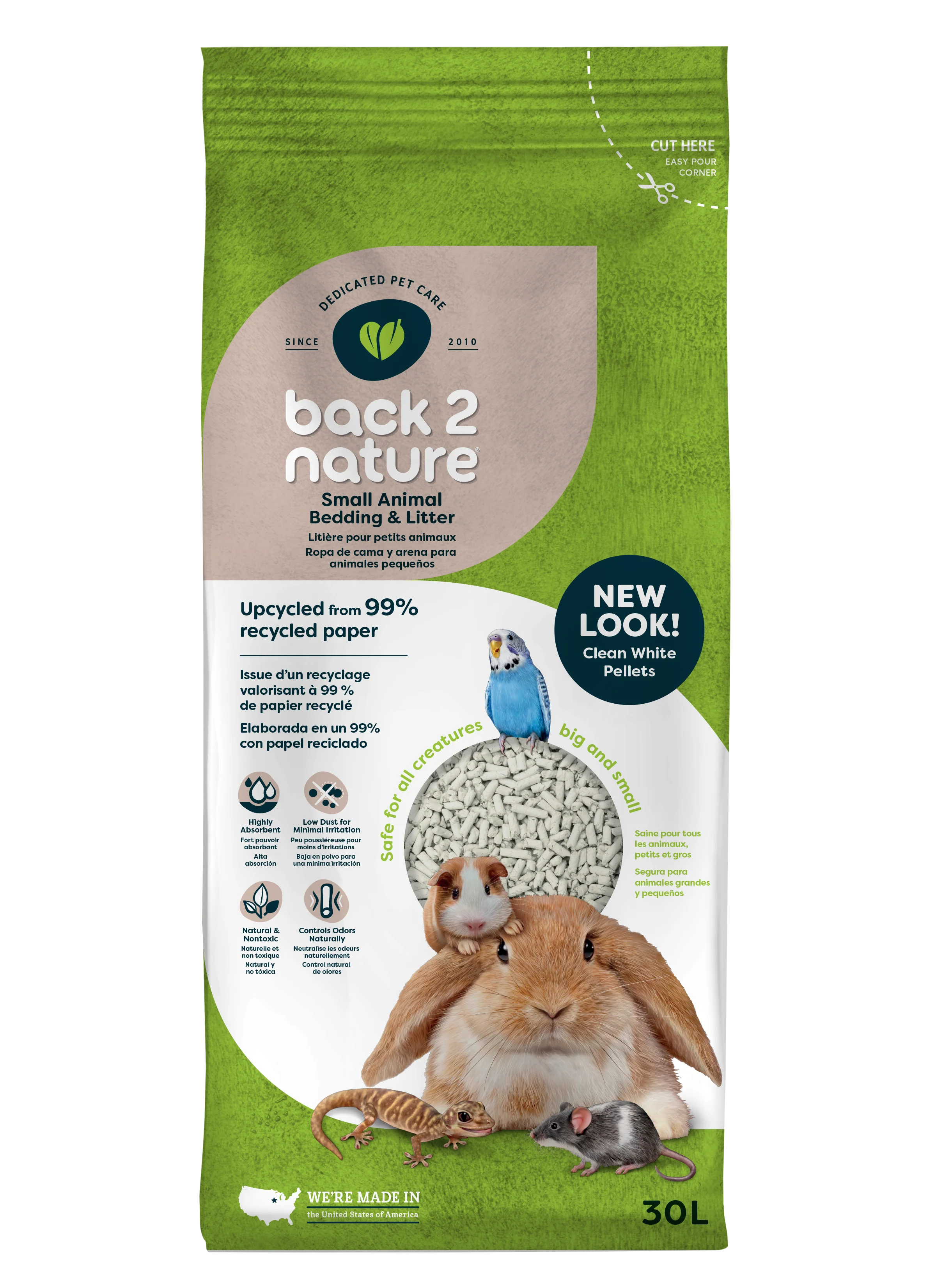 Back 2 Nature Small Animal Bedding & Litter 30 l